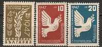 BULGARIA \ BULGARIE ~ 1947 - Serie De La Paix - 3v** - Nuevos