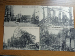 Bruxelles: 10 Cartes, Exposition Bruxelles - L'Incendie Des 14-15 Aout 1910 -> Onbeschreven - Weltausstellungen