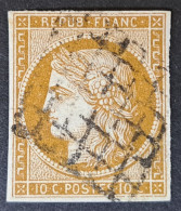 Frankreich 1849, Mi 1 B Olivbraun Gestempelt - 1849-1850 Cérès