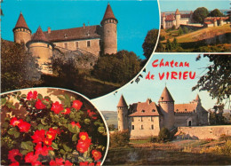 38 - Virieu - Le Château - Multivues - Fleurs - CPM - Carte Neuve - Voir Scans Recto-Verso - Virieu