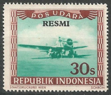 INDONESIE  / POSTE AERIENNE OFFICIELLE N° SCOTT 6 NEUF Sans Gomme - Indonesia