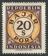 INDONESIE / TAXE N° SCOTT 7 NEUF Sans Gomme - Indonesia