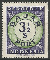 INDONESIE / TAXE N° SCOTT 3 NEUF Sans Gomme - Indonesien