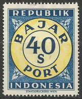 INDONESIE / TAXE N° SCOTT 23 NEUF Sans Gomme - Indonesia