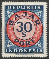 INDONESIE / TAXE N° SCOTT 22 NEUF Sans Gomme - Indonesia