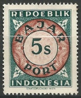 INDONESIE / TAXE N° SCOTT 4 NEUF Sans Gomme - Indonesia