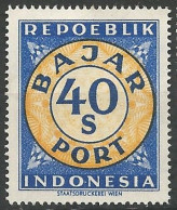 INDONESIE / TAXE N° SCOTT 10 NEUF Sans Gomme - Indonesia