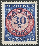 INDONESIE / TAXE N° SCOTT 9 NEUF Sans Gomme - Indonesia