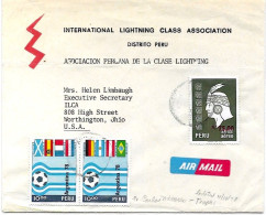 Peru Lima To Worthington USA 1978 Football Worldcup Stamps - Peru