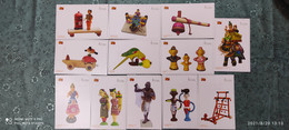 India 2020 Traditional Toys Childhood Doll 151 Years Of Post Card Philately Day Set Of 12 Cancelled Post Cards # 7774 - Poupées