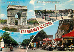 75 - Paris - Avenue Des Champs Elyséees - Multivues - Arc De Triomphe - Terrasse De Restaurant - CPM - Voir Scans Recto- - Champs-Elysées