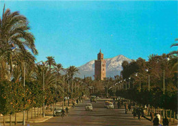Maroc - Marrakech - Avenue Mohammed V Avec Koutoubia - CPM - Carte Neuve - Voir Scans Recto-Verso - Marrakesh