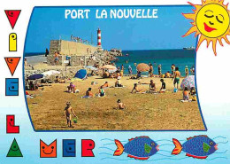 11 - Port La Nouvelle - La Plage Et La Jetée - Scènes De Plage - CPM - Voir Scans Recto-Verso - Port La Nouvelle