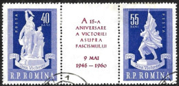 ROUMANIE  1960 - YT 1677 Et 1678 Avec Vignette - Victoire - Oblitéré - Gebruikt