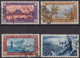 1929 Schweiz / Pro Juventute ° Zum:CH J49-J52-J48, Mi:CH 235-238, Yt:CH 235-238, Landschaften U. Nikolaus V. Flüe - Used Stamps