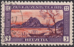 1929 Schweiz / Pro Juventute ° Zum:CH J49, Mi:CH 235, Yt:CH 235, Luganersee - Used Stamps