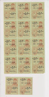 Lot 14 Timbres Fiscaux à 3fr Neufs - Stamps