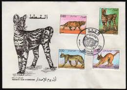 FDC/Année 1986-N°858/861 :  Chats Sauvages -  (Oblitération Constantine) - Algeria (1962-...)