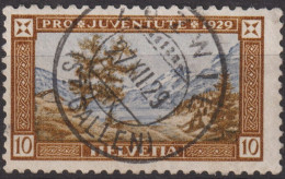 1929 Schweiz / Pro Juventute ° Zum:CH J50, Mi:CH 236, Yt:CH 236, Engstlensee, Bäume - Used Stamps