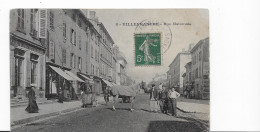 69 - Villefranche Sur Saône - Rue Nationale  - Carte Animée - Villefranche-sur-Saone