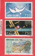 USATI ITALIA 1988 - Ref.0574F "LAVORO ITALIANO PER IL MONDO" Serie Di 3 Val. - - 1981-90: Usati