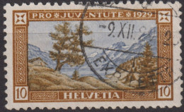 1929 Schweiz / Pro Juventute ° Zum:CH J50, Mi:CH 236, Yt:CH 236, Engstlensee, Bäume - Used Stamps