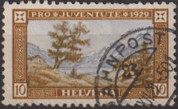 1929 Schweiz / Pro Juventute ° Zum:CH J50, Mi:CH 236, Yt:CH 236, Engstlensee, Bäume - Used Stamps