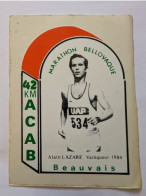 CP - Athlétisme Autocollant Alain Lazare Vainqueur 1984 Marathon Beauvais - Athletics