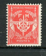 FRANCE -  FM  ROUGE  CARMIN - N° Yvert   12a** - Sellos De Franquicias Militares