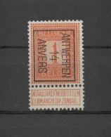 N 44B  Antwerpen 14 Anvers - Typo Precancels 1912-14 (Lion)