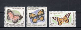 LAOS   N° 106 à 108    NEUFS SANS CHARNIERE    COTE 14.00€     PAPILLON ANIMAUX FAUNE - Laos