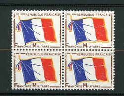 FRANCE -  FM  DRAPEAU - N° Yvert  13  ** EN BLOC DE 4 - Military Postage Stamps