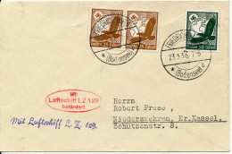 BF0693 / FRIEDRICHSHAFEN  -  23.3.36  ,   Mit Luftschiff LZ 129   -  Michel  533y  2x , 535 - Airmail & Zeppelin