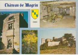 CHÂTEAU  DE  MAGRIN  ( 81 )   C  P  M   4  VUES ( 24 / 4 / 68  ) - Châteaux