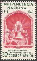 1960 MÉXICO INDEPENDENCIA MEXICANA CAMPANA DE DOLORES Sc. 910 MNH MEXICAN INDEPENDENCE, BELL OF DOLORES - Mexiko