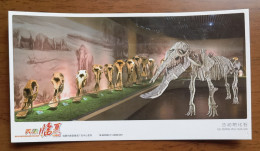 Linxia Platybelodon Danovi Elephant Fossil,China 2016 Hezheng Ancient Animal Fossil Museum Advertising Pre-stamped Card - Fossili