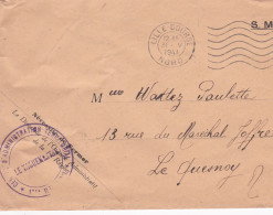 Guerre 1939-45..Lettre En S.M De LILLE-59  Pour LE QUESNOY-59..cachet  31-5-41 , Cachet  Militaire - 2. Weltkrieg 1939-1945