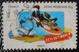 268  Autoadhésif France Oblitéré 2009 Fête Du Timbre Looney Tunes Vil Coyote Et Bip Bip - Altri & Non Classificati