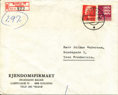 Denmark Registered Cover Kolding 25-11-1961 - Storia Postale