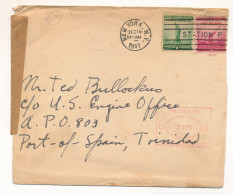 COVER 1941 WWII  PASSED BY ARMY EXAMINER   TO PORT OF SPAIN                VOIR IMAGES - Covers & Documents