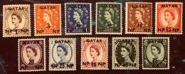 Qatar 1957 - Mi-Nr. 1-11 ** - MNH - Queen Elizabeth (II) - Qatar