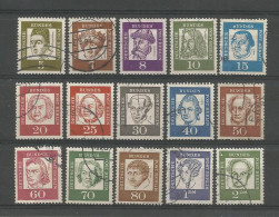 Berlin 1961 Celebrities Y.T. 178/192 (0) - Used Stamps