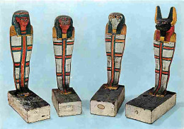 Art - Antiquités - Egypte - Figure In Legno Del Quattro Figli Di Horus - Protettori Del Defunto - Torino - Museo Egizio  - Antike