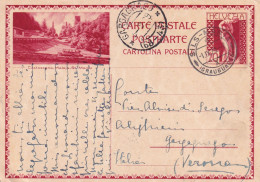 1929 Svizzera Intero Postale Figurato  AUTOBUS  Castasegna-Maloja-st.Moritz - Storia Postale
