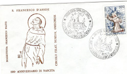 800° Anniversario Di Nascita S. Fracesco D'Assise6 6 1982 - 1981-90: Storia Postale