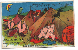 D 65 CPA LUZ SAINT SAUVEUR Carte Systeme Sous La Tente Vous Verrez N 24 N0171 - Luz Saint Sauveur