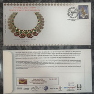 India 2021 Nagercoil Temple Jewellery Unique Unusual Stone Affixed On Cover - Storia Postale