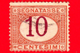ITALIA - Usato - 1870 - 1890 - Segnatasse - Cifra Entro Un Ovale - 10 C. - Postage Due
