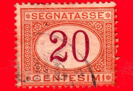 ITALIA - Usato -  1870 - 1890 - Segnatasse - Cifra Entro Un Ovale - 20 C. - Postage Due