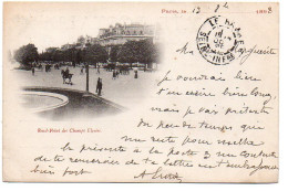 Paris - Rond-point Des Champs Elysées - Carte Précurseur écrite En 1898 - Champs-Elysées